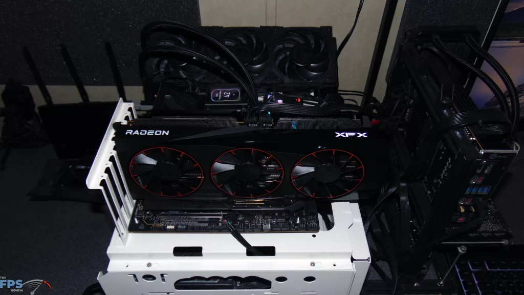 XFX Quicksilver AMD Radeon RX 9070 XT Magnetic Air Edition Installed in Computer