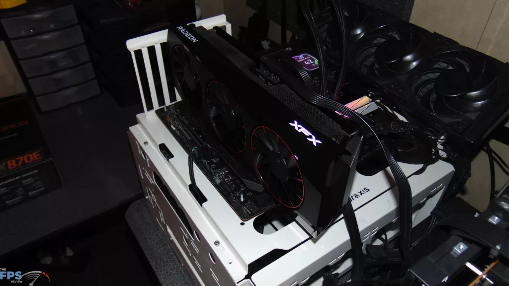 XFX Quicksilver AMD Radeon RX 9070 XT Magnetic Air Edition Installed in Computer