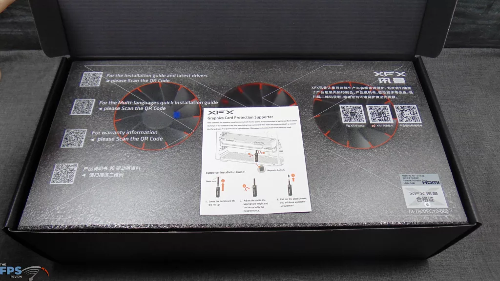XFX Quicksilver AMD Radeon RX 9070 XT Magnetic Air Edition Box Contents
