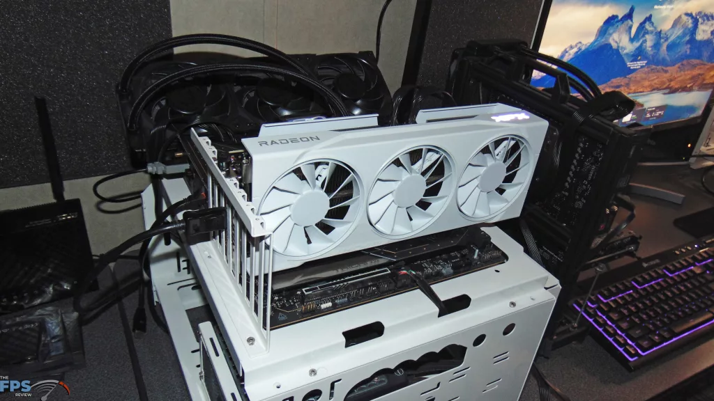 XFX Swift AMD Radeon RX 9070 OC White Triple Fan Gaming Edition Installed In Computer