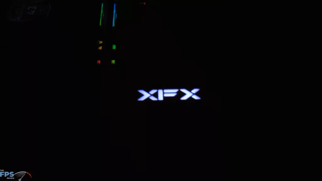 XFX Swift AMD Radeon RX 9070 OC White Triple Fan Gaming Edition Installed in Computer XFX LED Logo