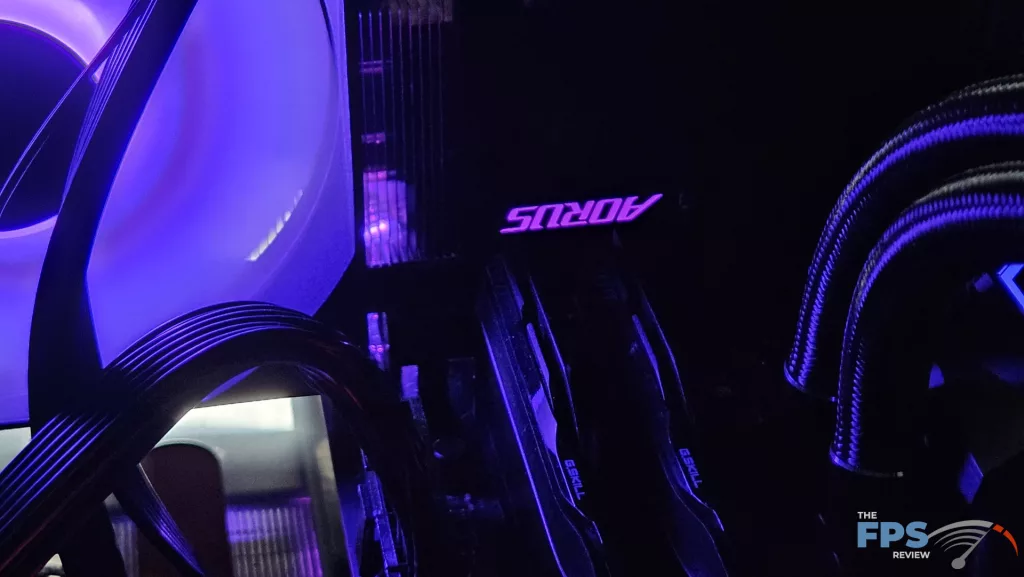 GIGABYTE AORUS GeForce RTX 5080 MASTER : RGB rear close