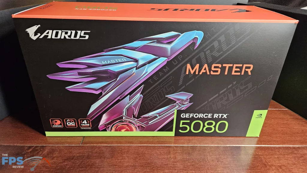 GIGABYTE AORUS GeForce RTX 5080 MASTER : box front