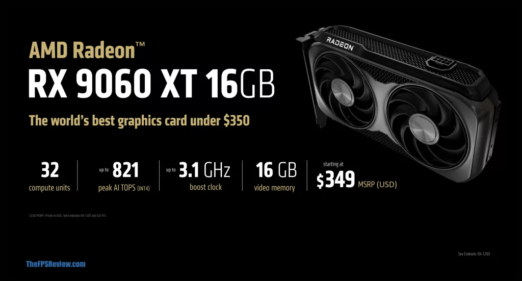 AMD Radeon RX 9060 XT Press Slide