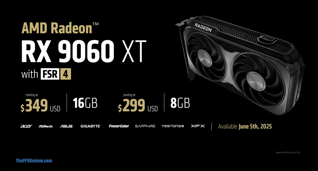 AMD Radeon RX 9060 XT Press Slide