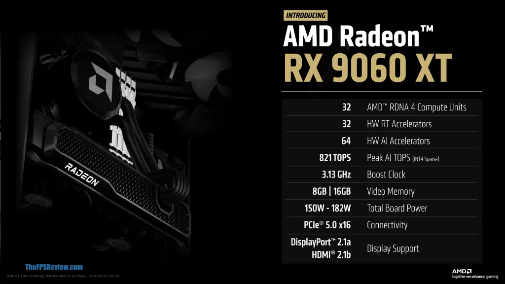AMD Radeon RX 9060 XT Press Slide