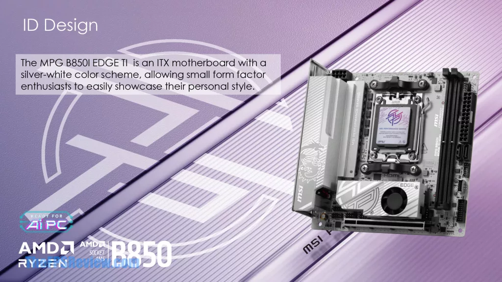 MSI B850I EDGE TI WIFI Motherboard Press Deck