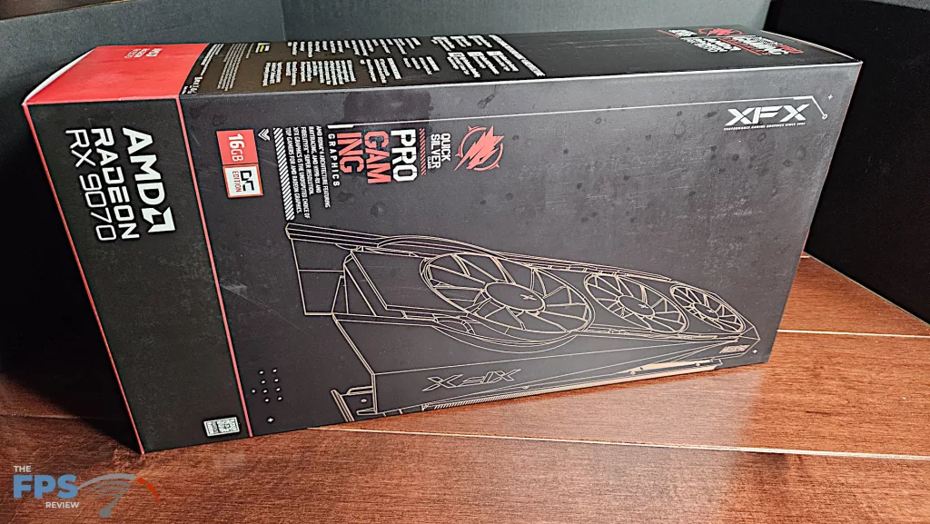 XFX QuickSilver AMD Radeon RX 9070 OC Gaming Edition: box