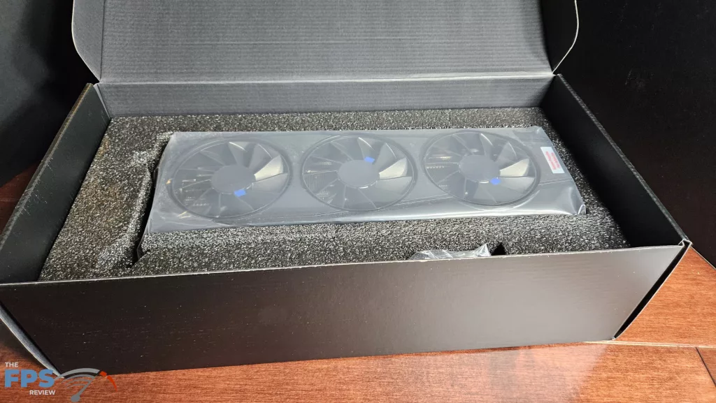 XFX QuickSilver AMD Radeon RX 9070 OC Gaming Edition: open box and card