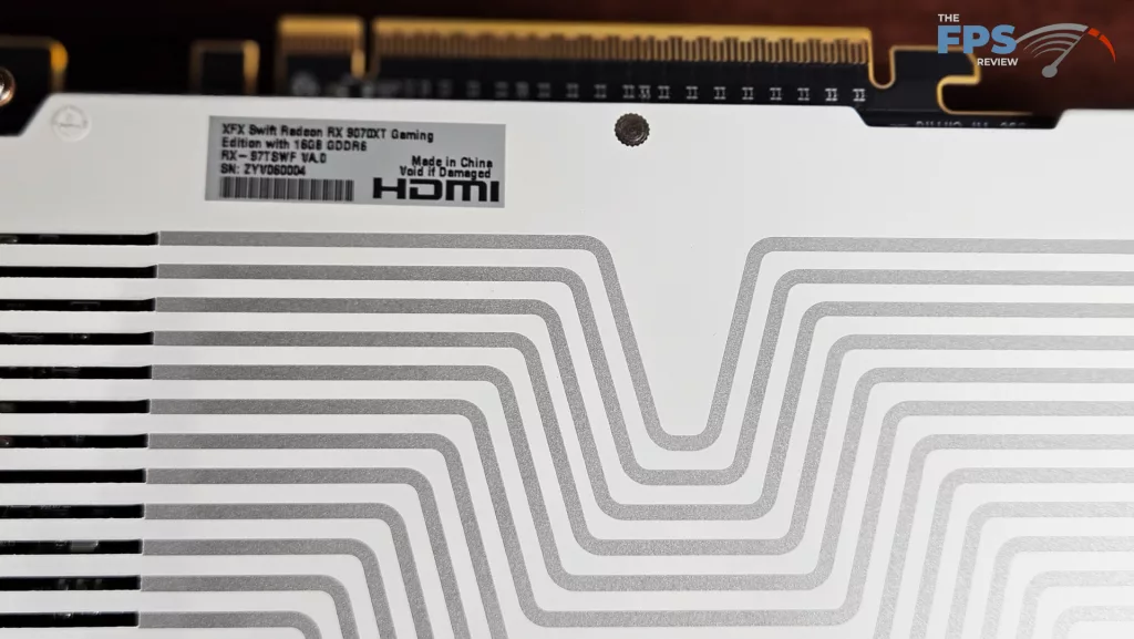 XFX Swift AMD Radeon RX 9070 XT White Gaming Edition: serial