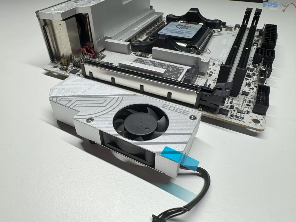 Close up bottom of motherboard