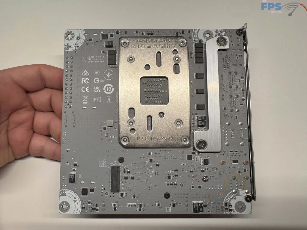 Back of motherboard