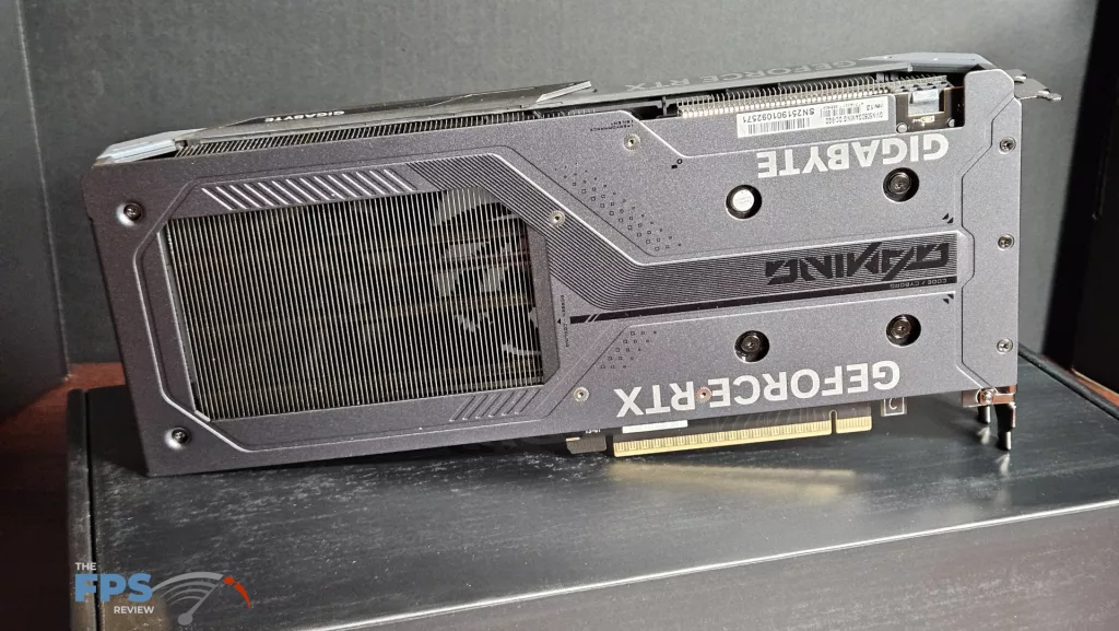 GIGABYTE GeForce RTX 5060 GAMING OC 8G: card backplate