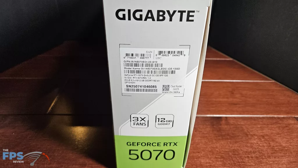 GIGABYTE GeForce RTX 5070 EAGLE OC ICE SFF 12G :label