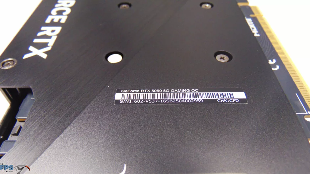 MSI GeForce RTX 5060 8G GAMING OC Label
