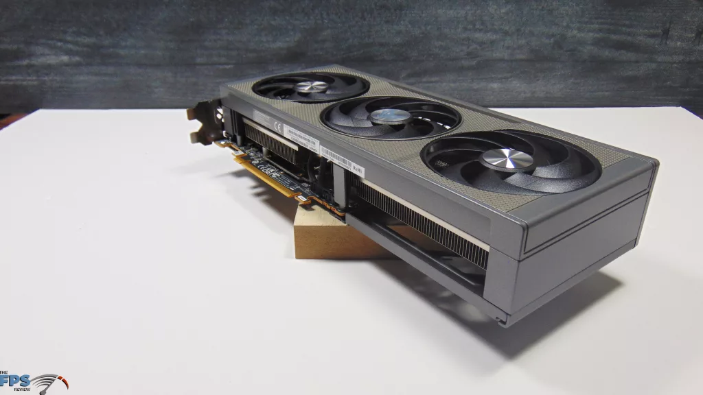 SAPPHIRE NITRO+ AMD Radeon RX 9060 XT Video Card Top Angled