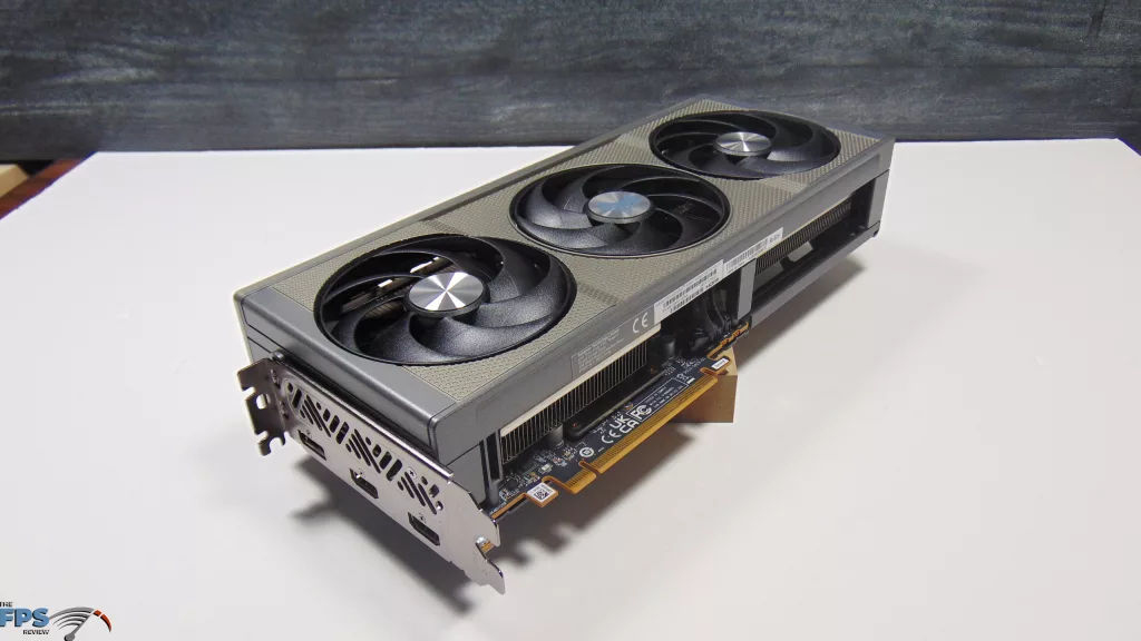 SAPPHIRE NITRO+ AMD Radeon RX 9060 XT Video Card Top Angled