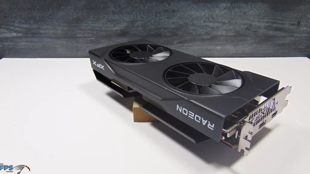 XFX Swift AMD Radeon RX 9060 XT OC Gaming Edition 16GB Card Top Angled