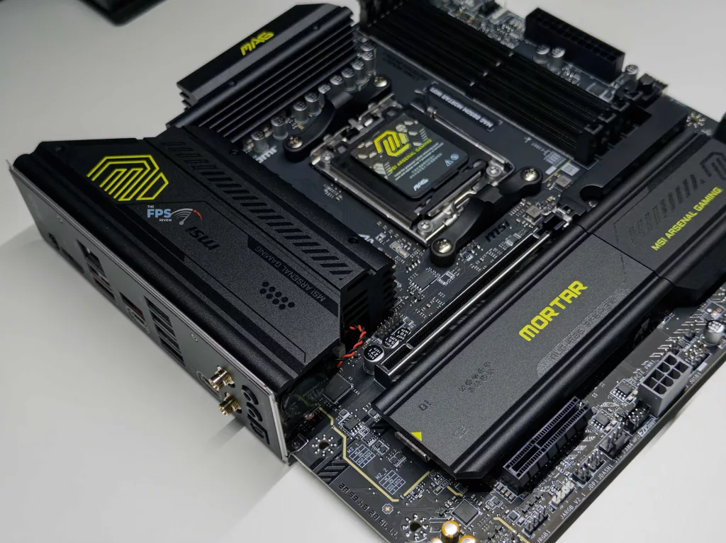 Closeup of motherboard