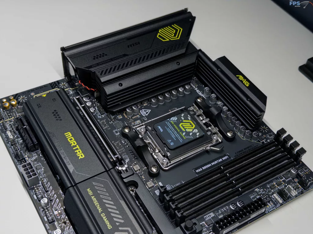 Closeup of motherboard