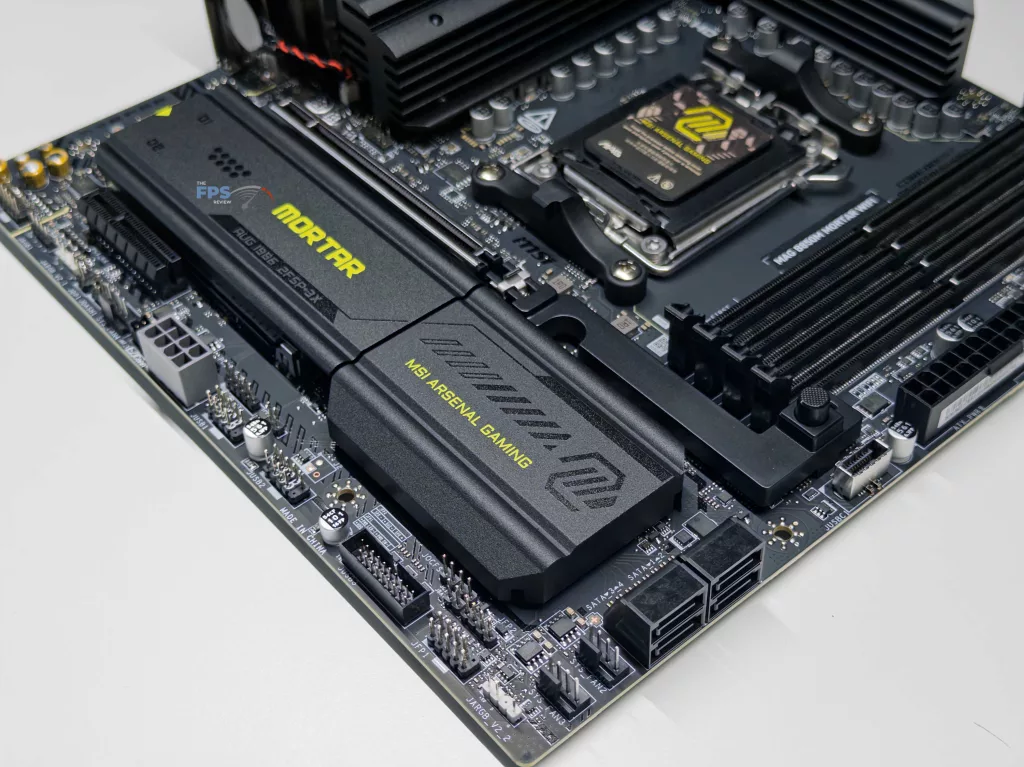 Closeup of motherboard