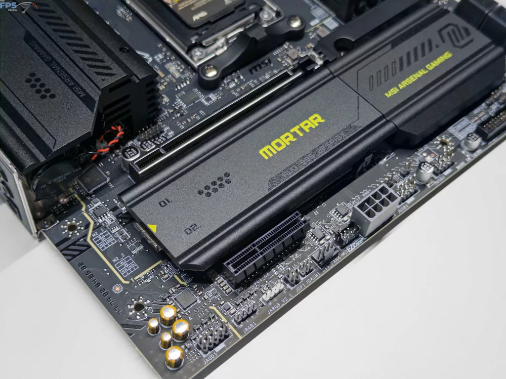 Closeup of motherboard