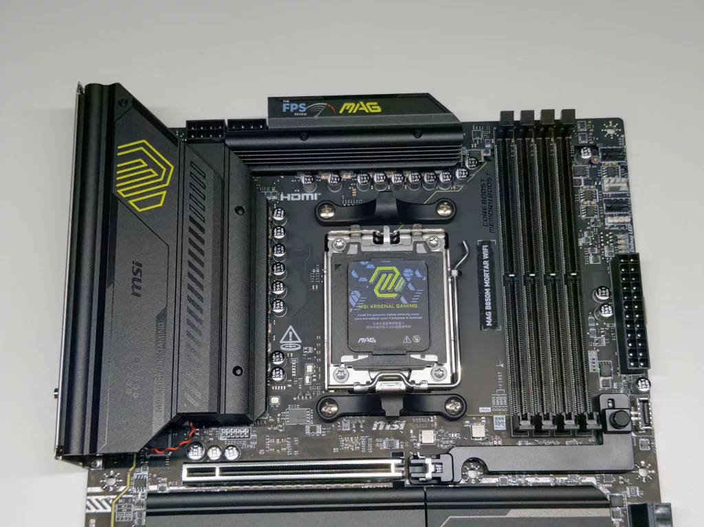 Closeup of motherboard