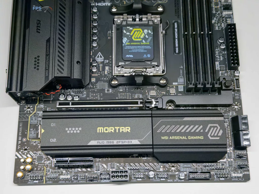 Closeup of motherboard