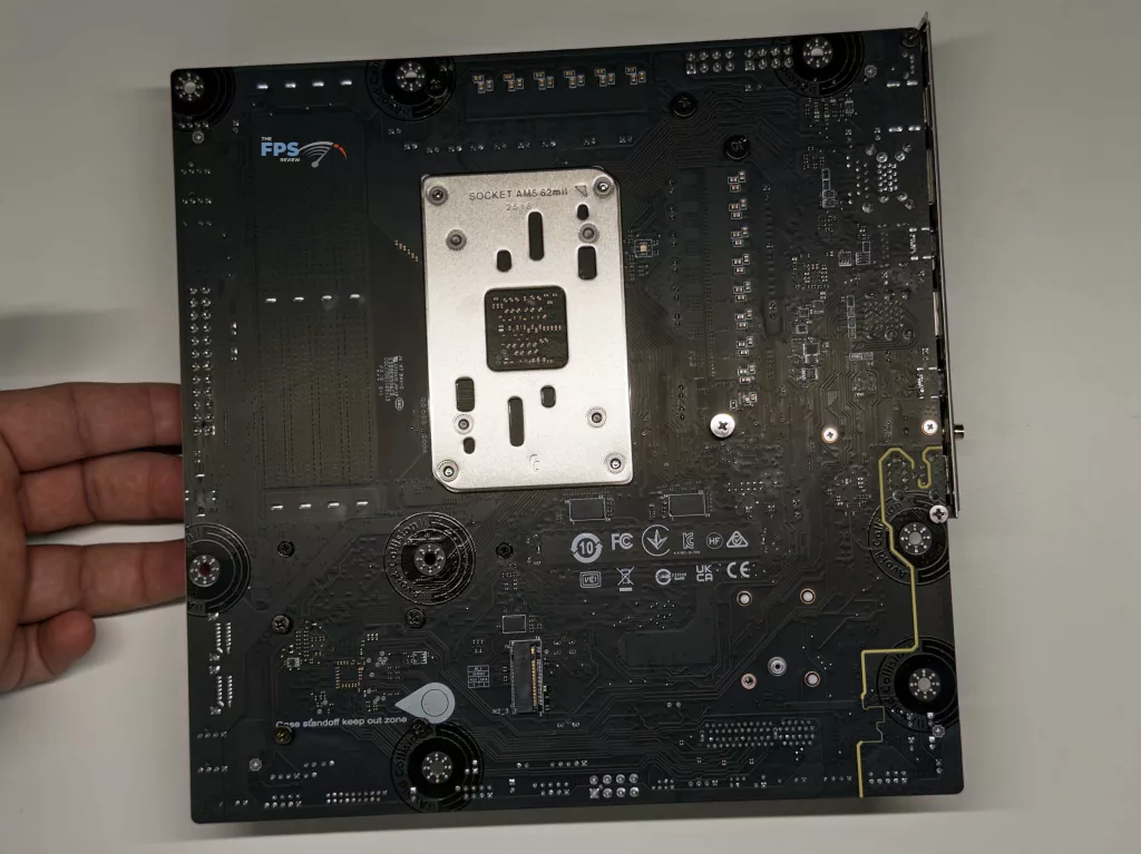 Rear of motherboard