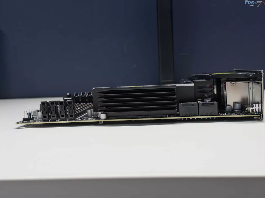 Side of motherboard