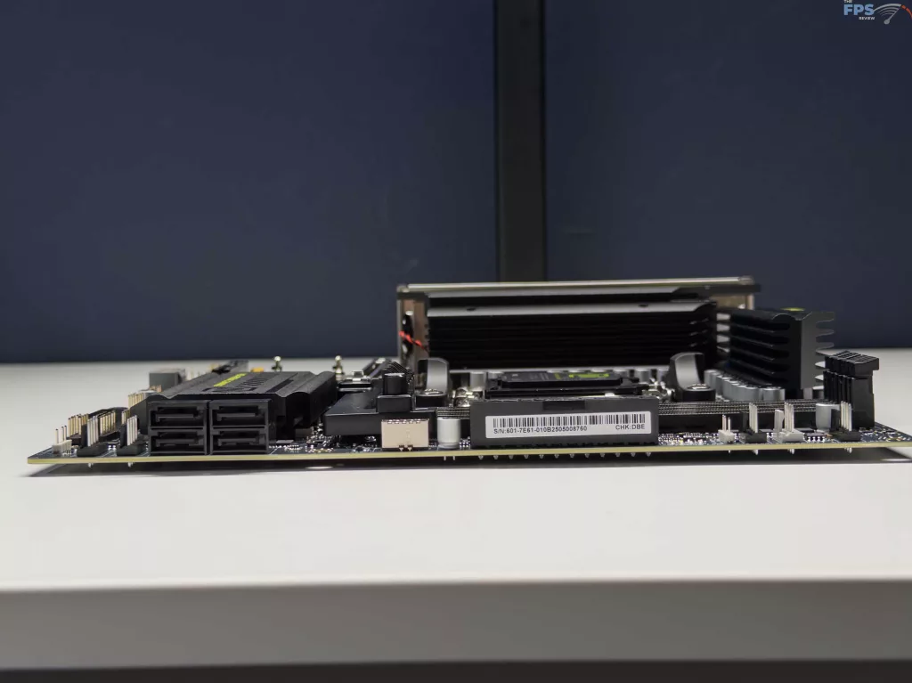 Side of motherboard
