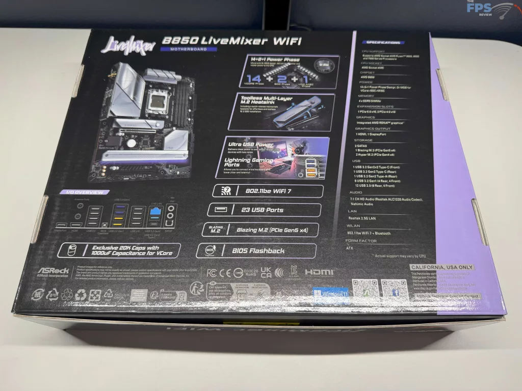 Front of box
