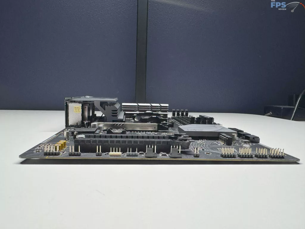Side view of motherboard