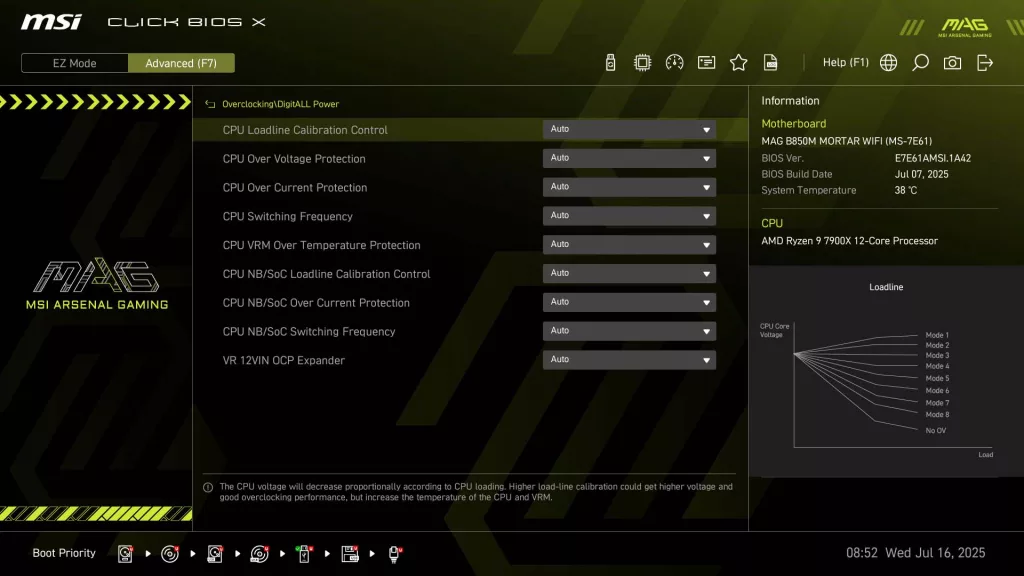 BIOS screen