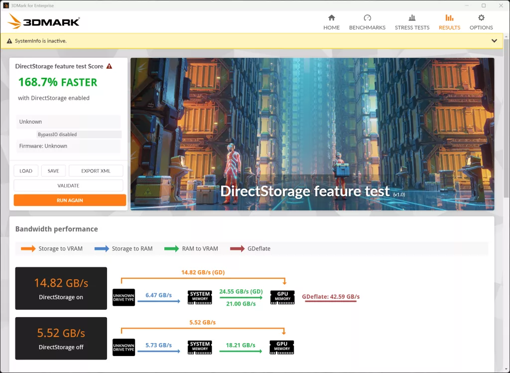 3DMark DirectStorage Screenshot