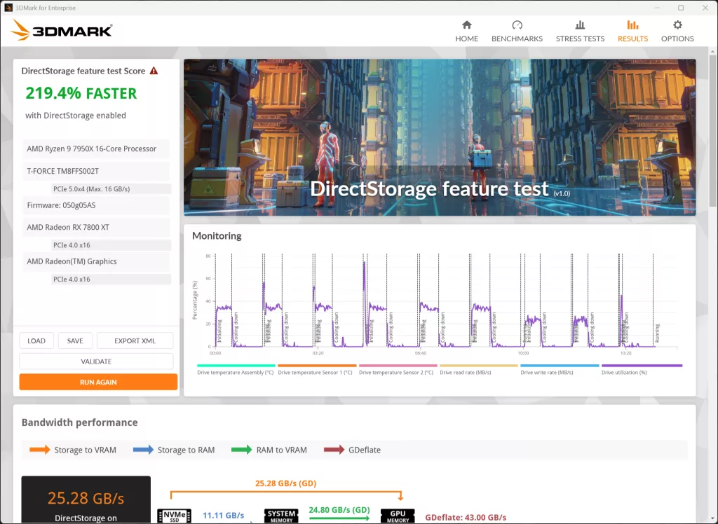 3DMark DirectStorage Screenshot