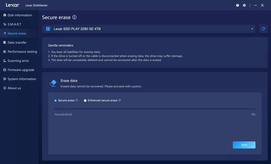 Lexar DiskMaster Screenshot