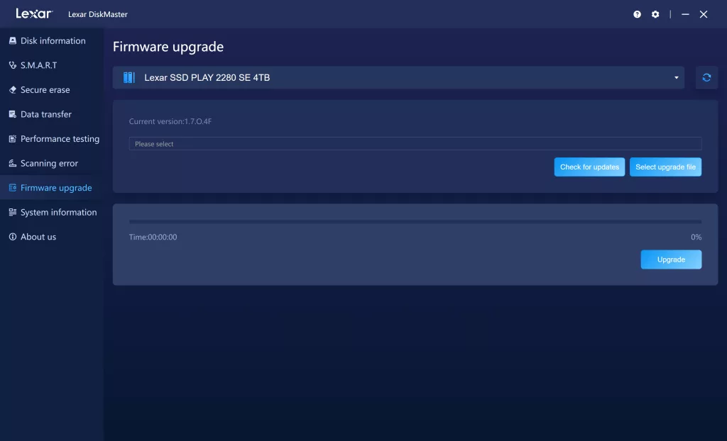 Lexar DiskMaster Screenshot