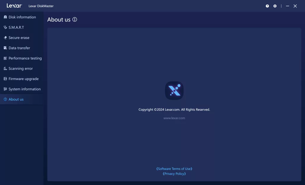 Lexar DiskMaster Screenshot