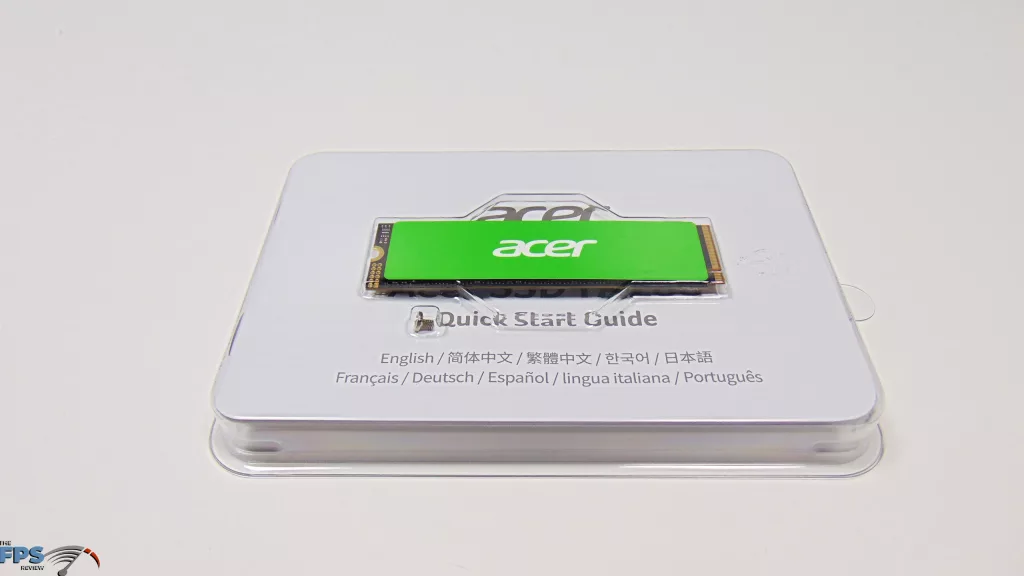 Acer FA200 4TB PCIe Gen4 M.2 NVMe SSD Box Contents