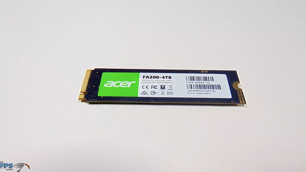 Acer FA200 4TB PCIe Gen4 M.2 NVMe SSD Bottom View