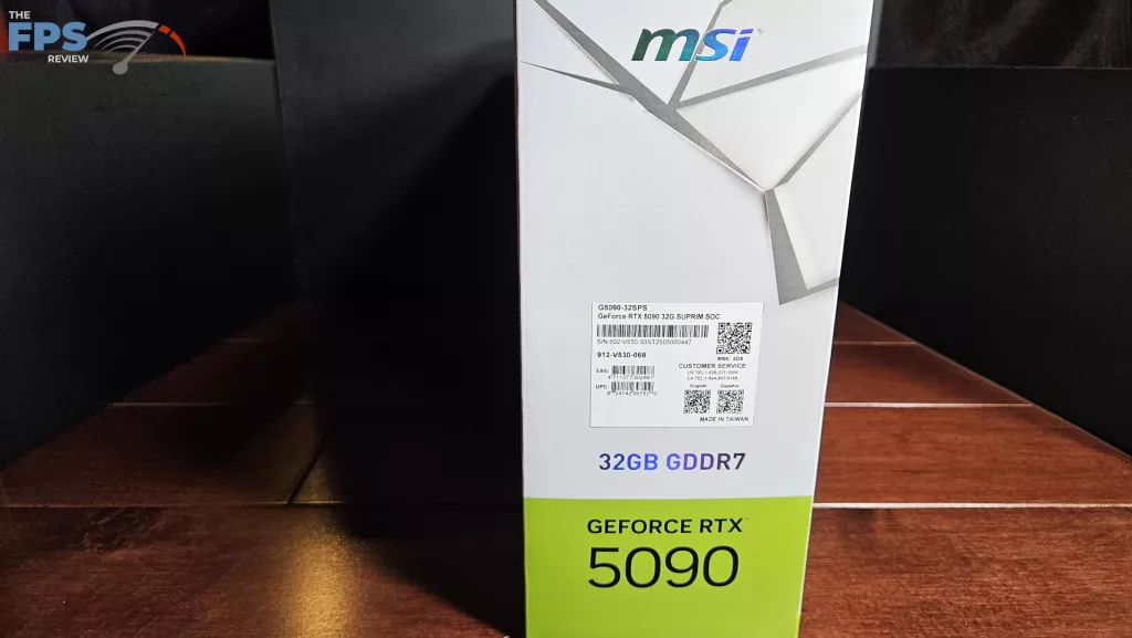 MSI GeForce RTX 5090 32G SUPRIM SOC: box label