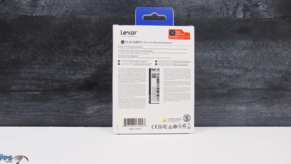 Lexar PLAY 2280 SE 4TB PCIe Gen4 M.2 NVMe SSD Box Back