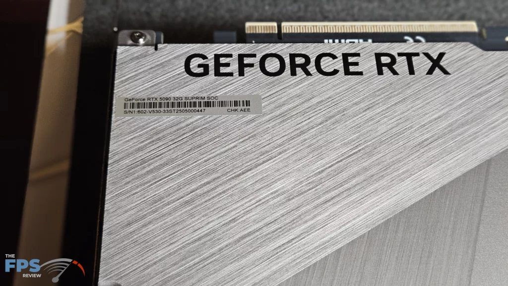 MSI GeForce RTX 5090 32G SUPRIM SOC: serial