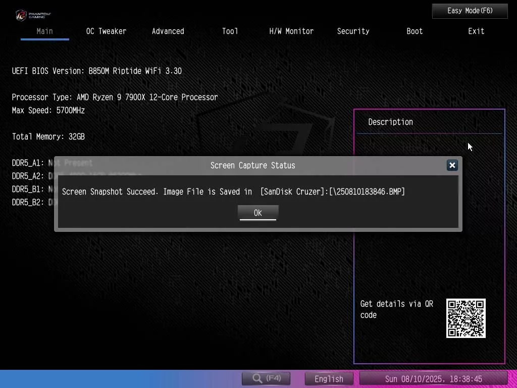 BIOS screen
