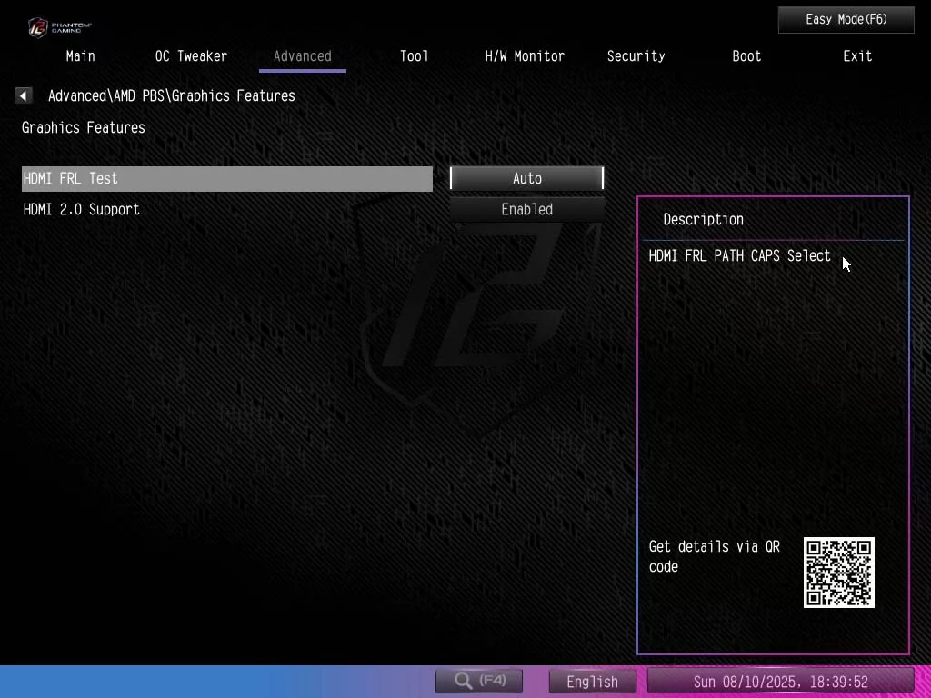 BIOS screen