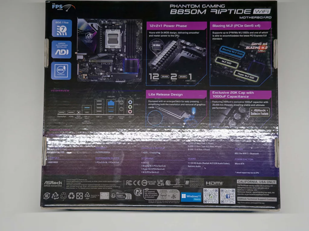 Back of box