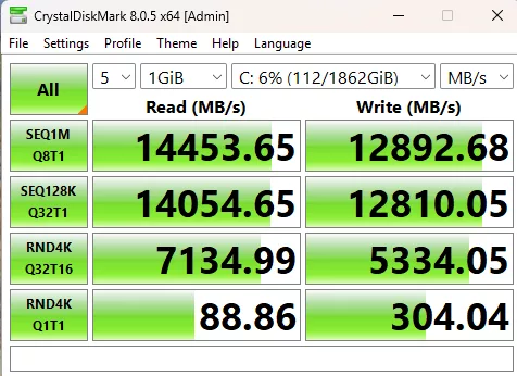 GIGABYTE X870E AORUS MASTER: CrystalDisk