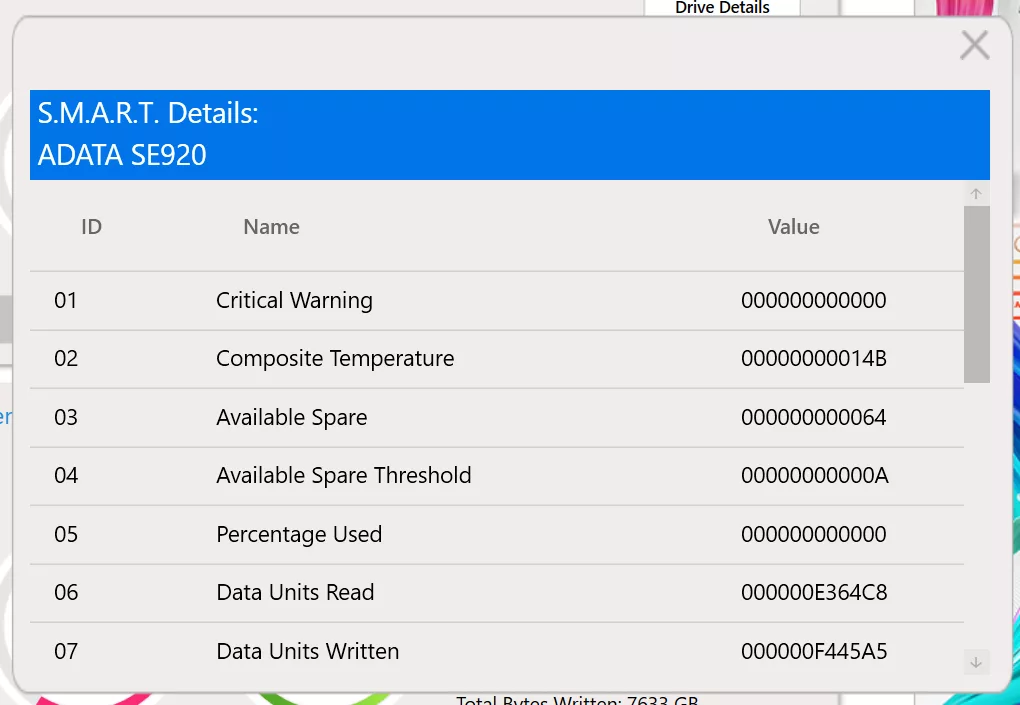 ADATA SSD ToolBox Screenshot