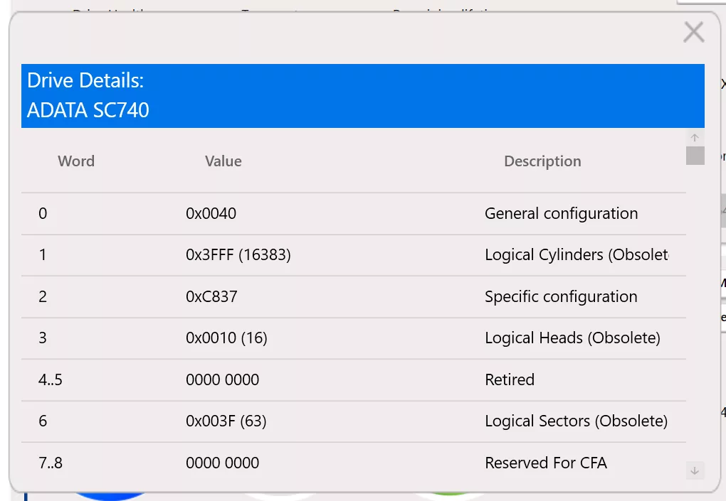 ADATA SSD ToolBox Screenshot